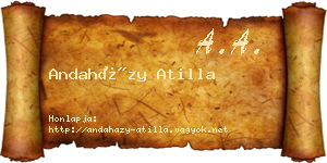 Andaházy Atilla névjegykártya